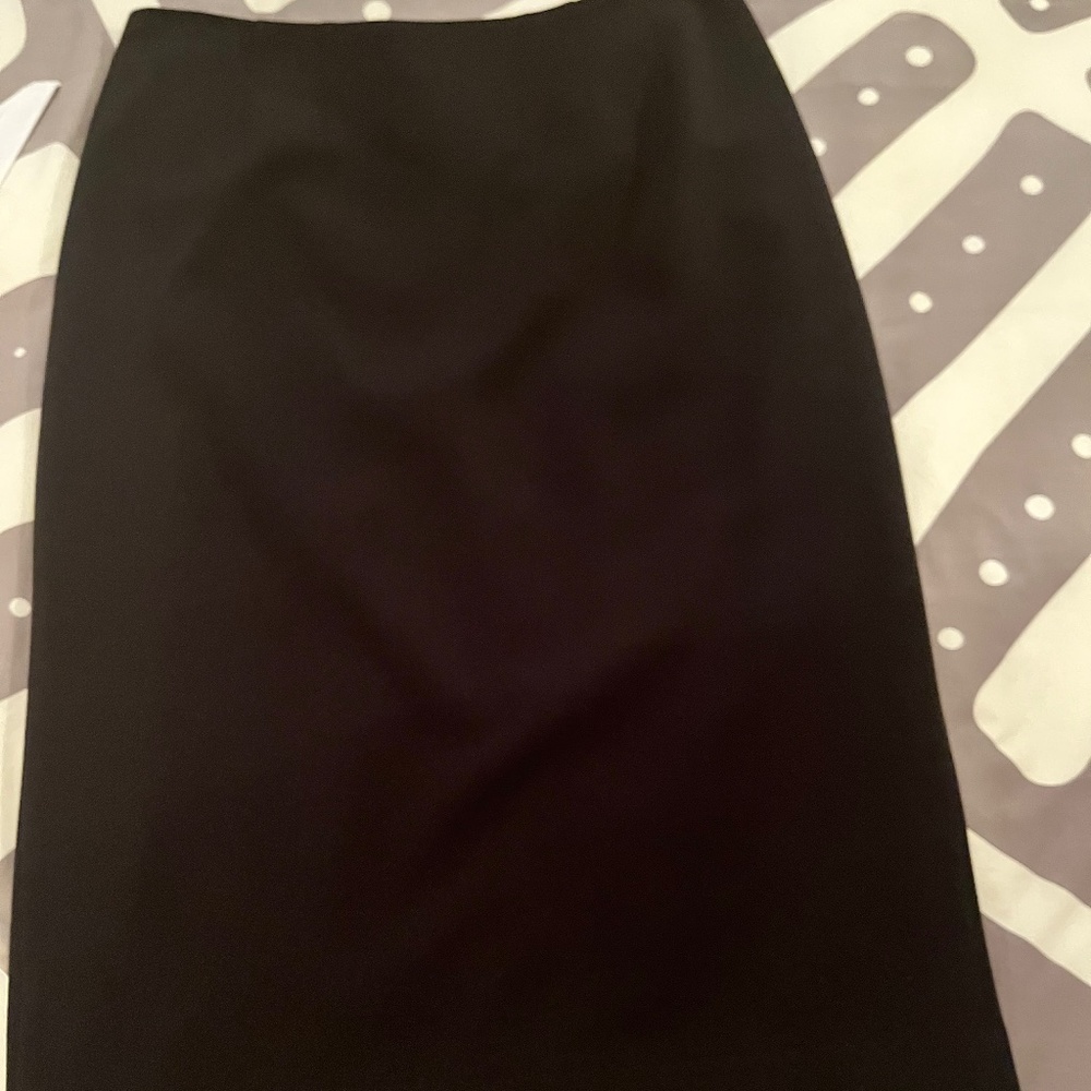 Black polyester dressy skirt